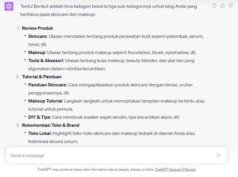 Cara Menggunakan Chatgpt Untuk Menulis Konten Website Contoh Prompt