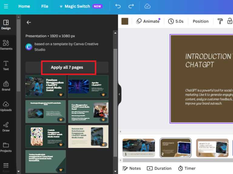 Cara Membuat Presentasi Di Canva Dengan Cepat Dan Instan Otomatis