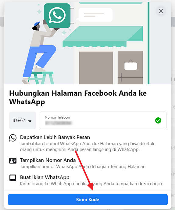 Hubungkan halaman ke whatsapp