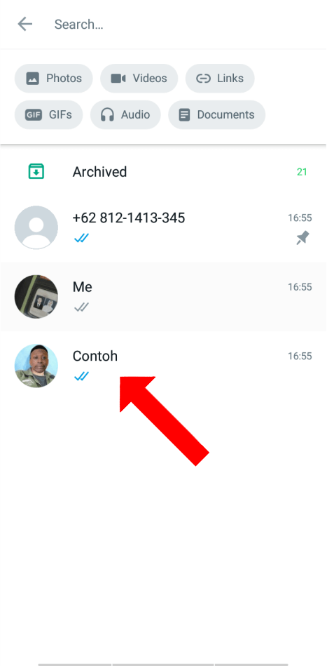 Cara memblokir kontak whatsapp pilih kontak