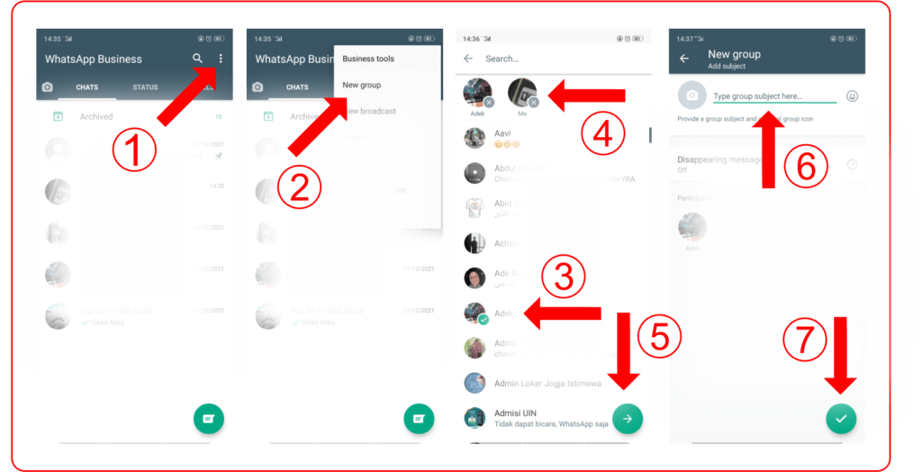 Langkah-langkah cara buat grup whatsapp