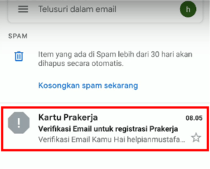 Cara verifikasi email prakerja yang sudah terdaftar
