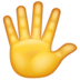 Hand with fingers splayed