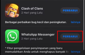 Cara update whatsapp di iphone