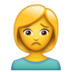 Woman frowning