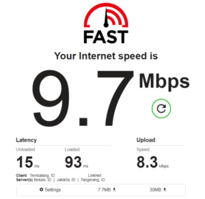 Cara cek bandwidth internet indihome - fast