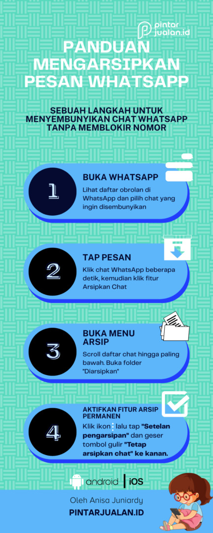 Panduan mengarsipkan pesan whatsapp