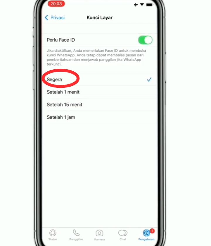 Cara mengunci aplikasi whatsapp di iphone