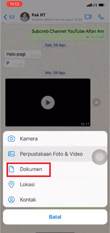 Cara mengirim video berdurasi panjang ke whatsapp iphone