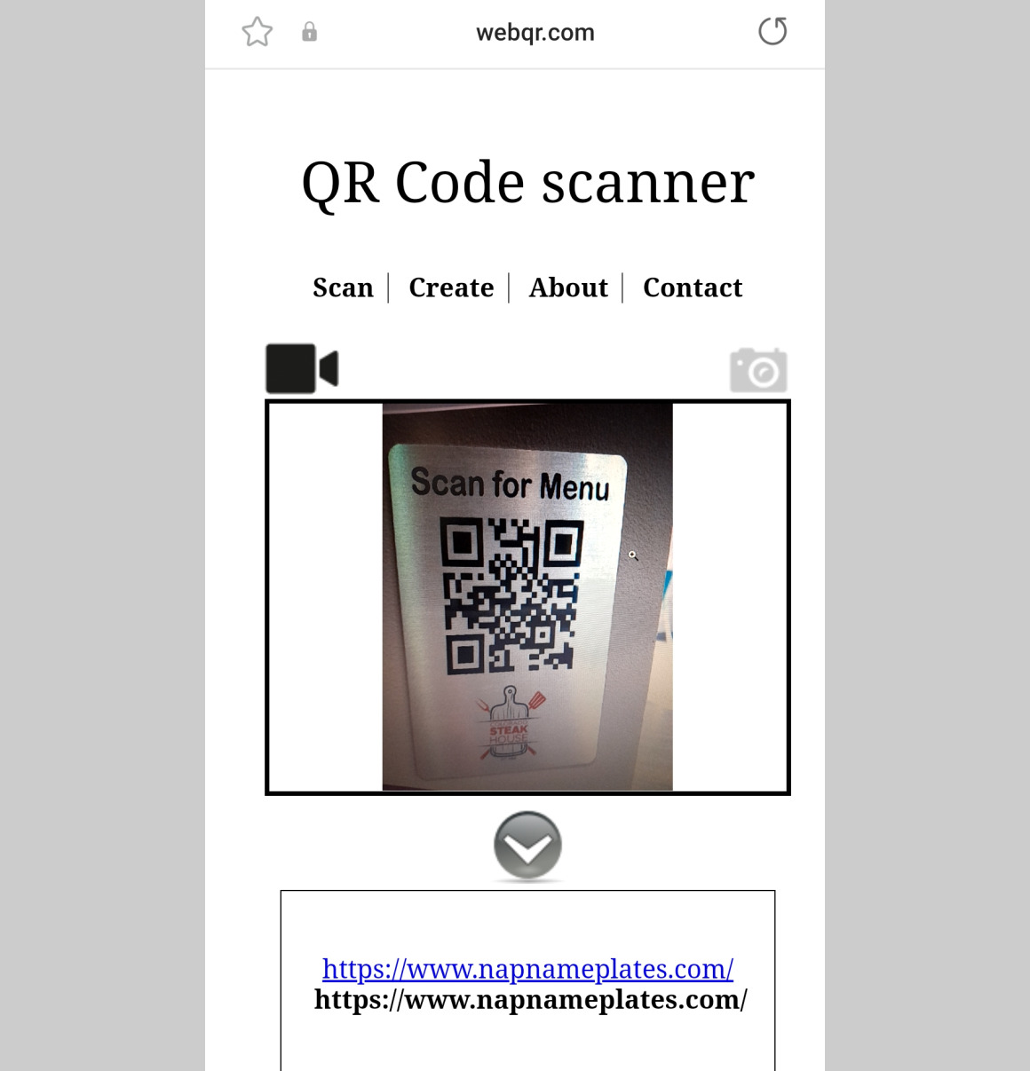 Cara scan barcode menu makanan di hp menggunakan webqr