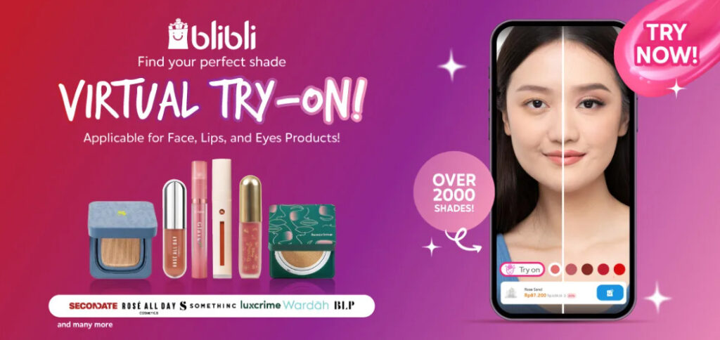 Cara pakai virtual try on blibli untuk belanja make up