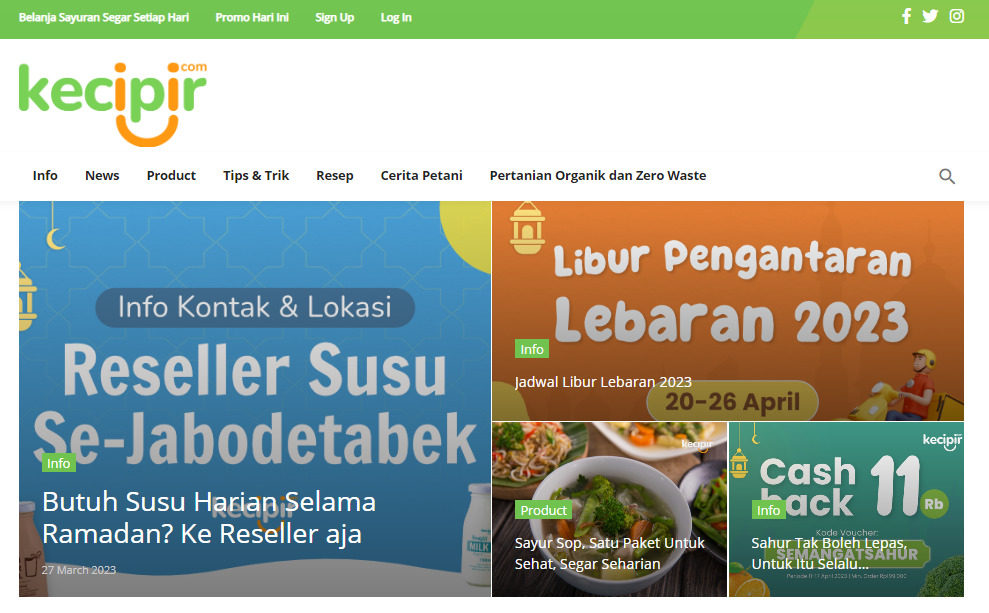 Aplikasi belanja sayuran online