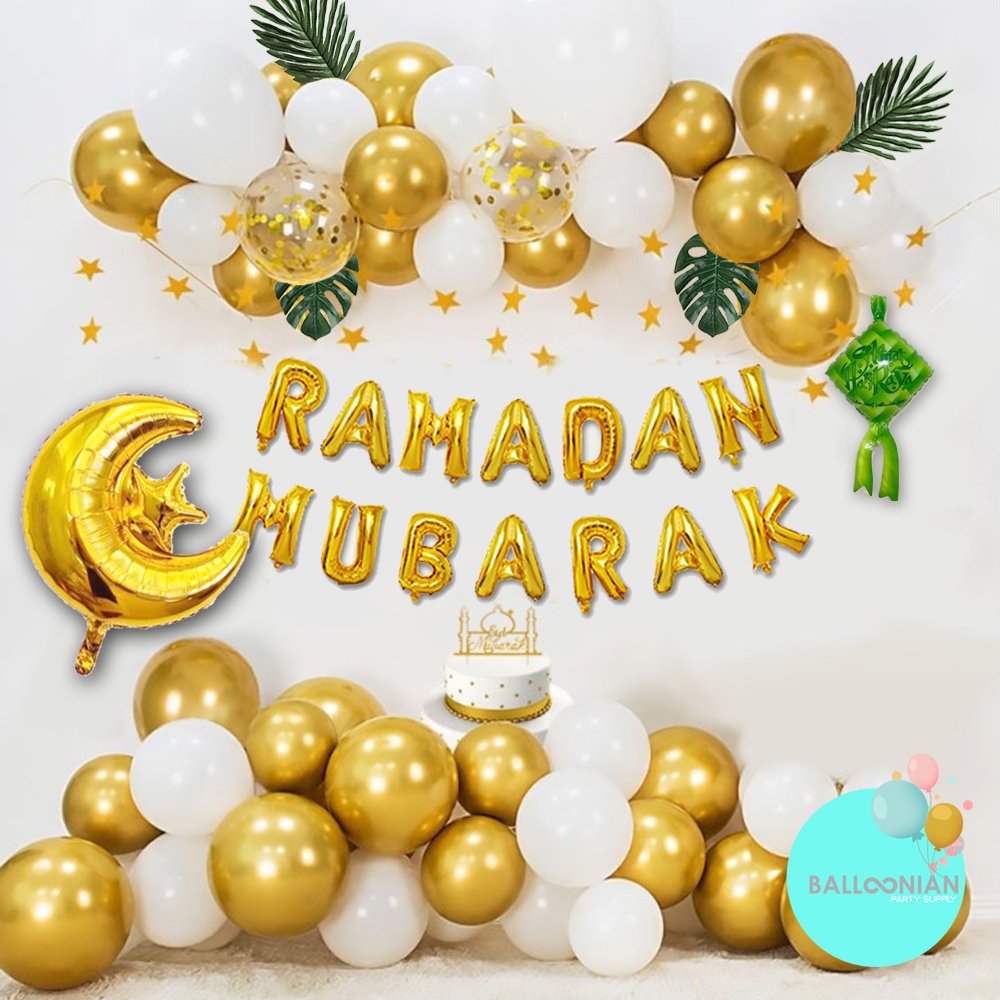 Balloon chain dekorasi ramadhan