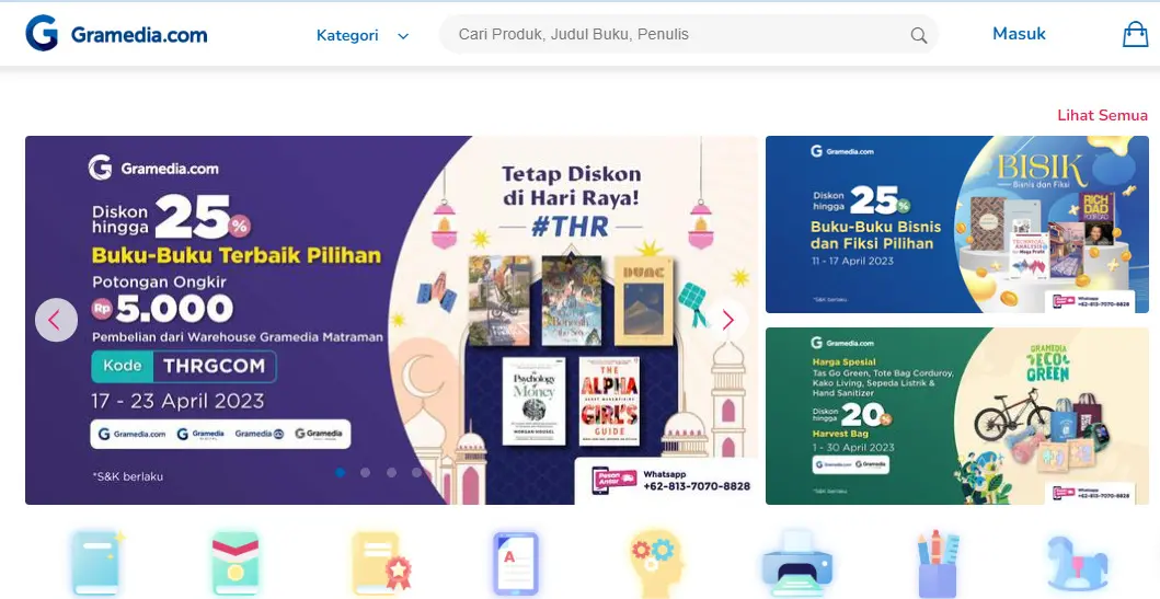 Cara mencari buku di gramedia