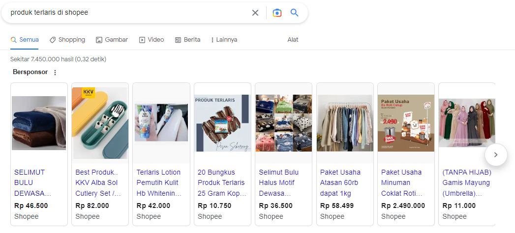 Tips mengetahui produk terlaris di shopee