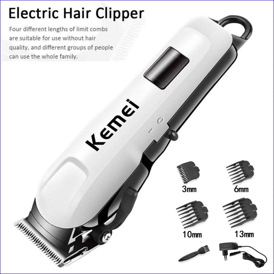 Paket usaha barbershop - mesin cukur rambut baterai kemei km-809 b