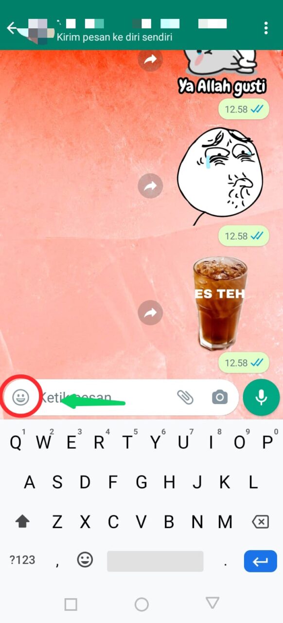 Cara menghapus stiker emoji di whatsapp