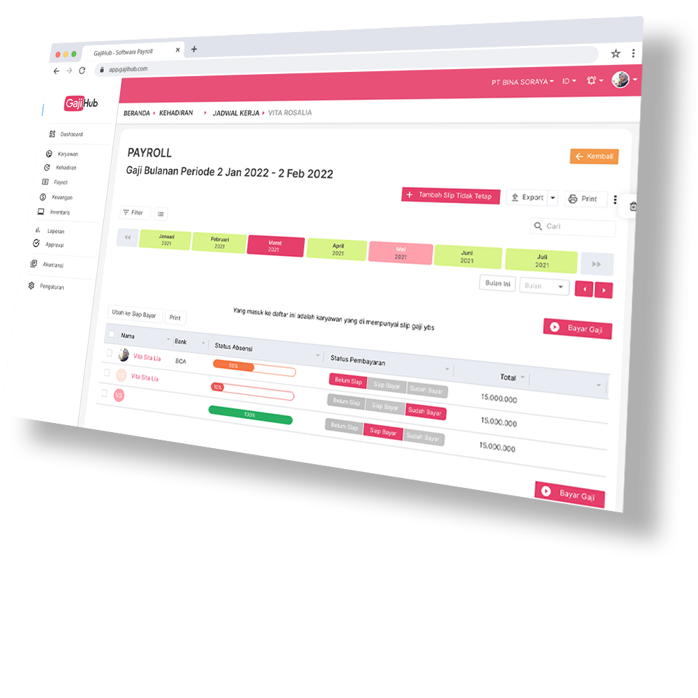 Aplikasi payroll gaji karyawan