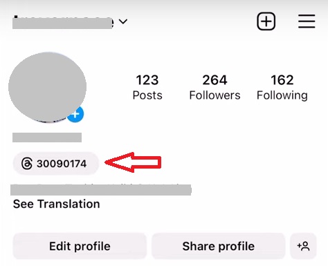 Langkah 1 cara menghilangkan badge threads di profil instagram