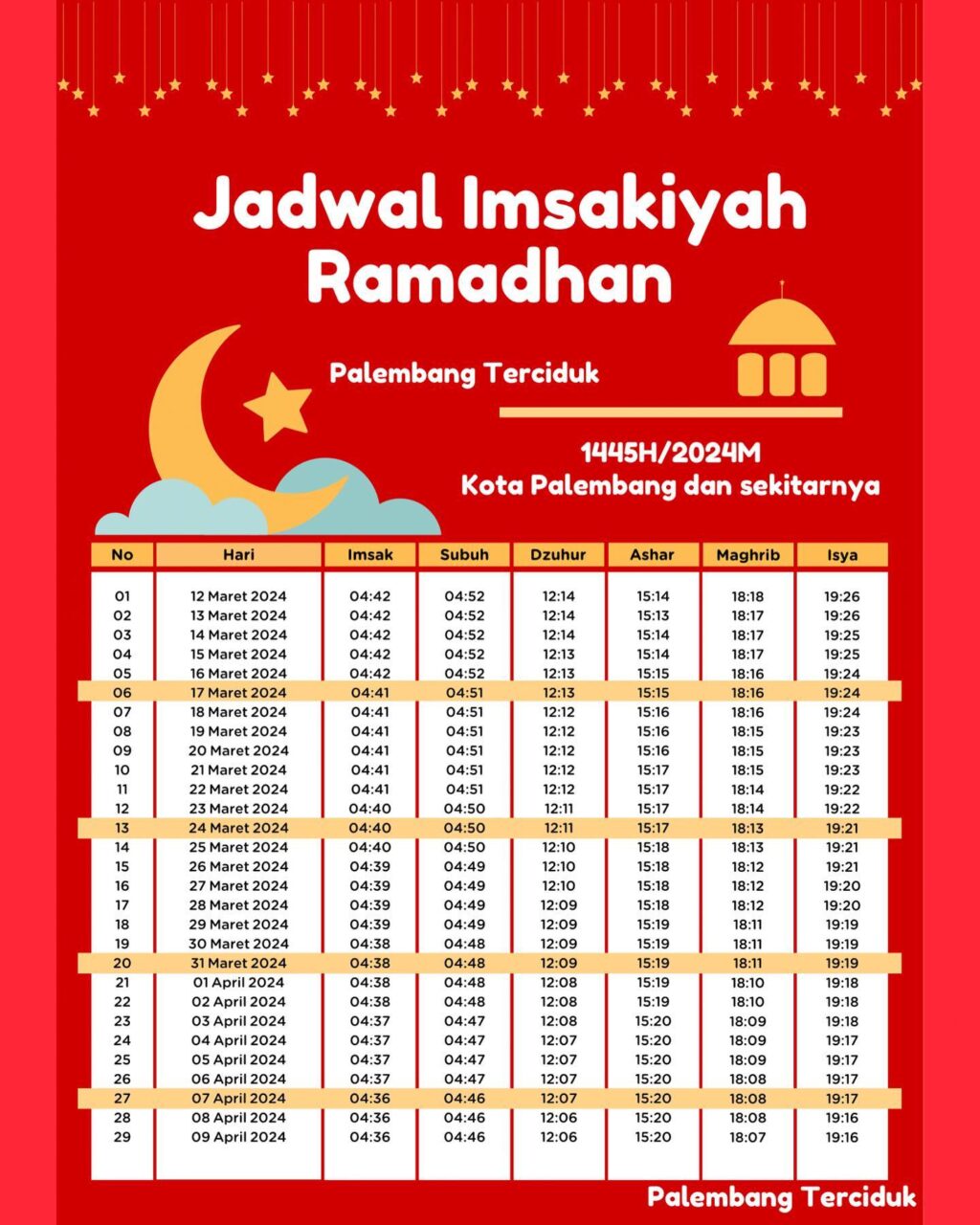 Download jadwal ramadhan 2024 kota palembang