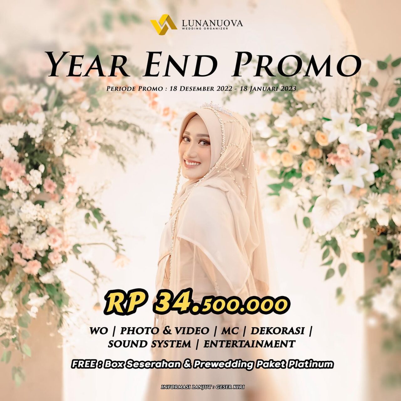 Contoh brosur promo wedding organizer harga murah