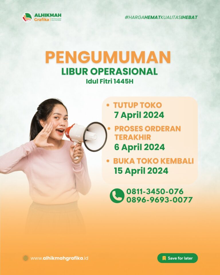 15+ Contoh Pengumuman Toko Tutup dan Libur Lebaran, Natal, Tahun Baru, dll