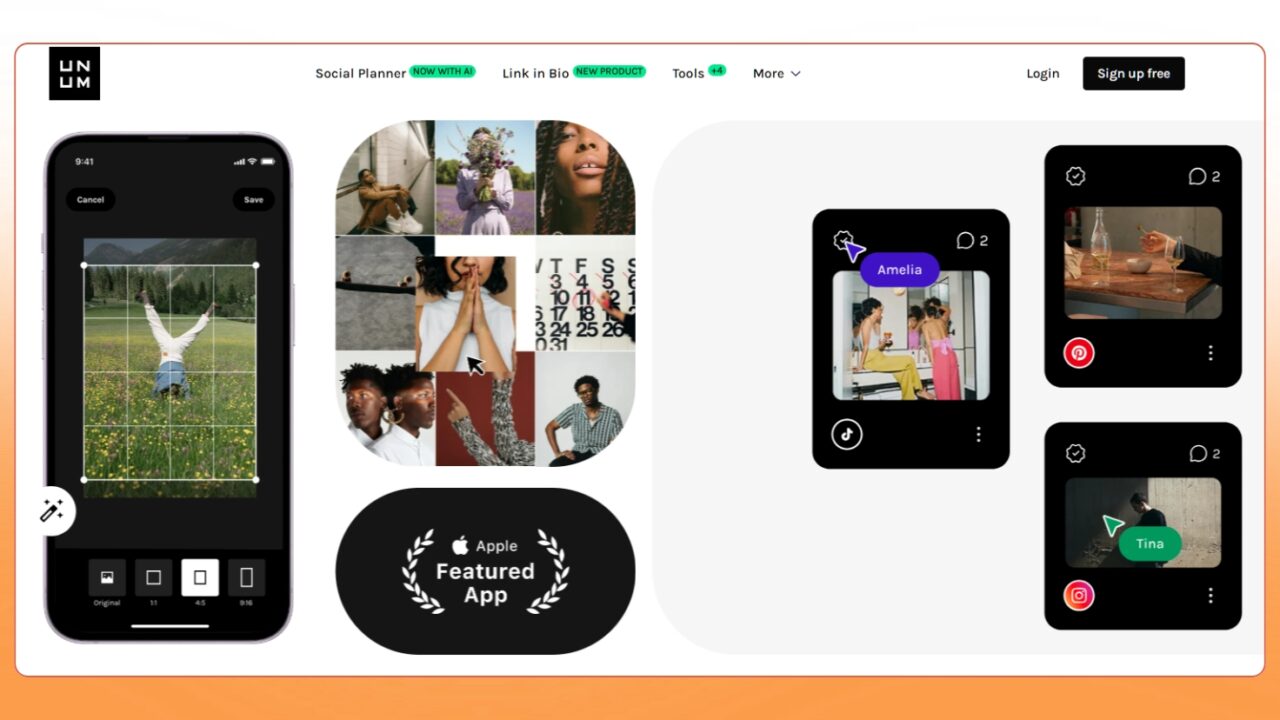 Aplikasi penataan visual feed